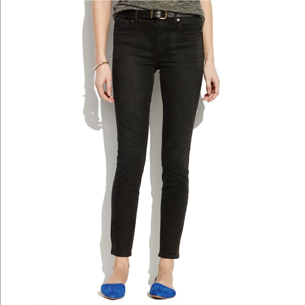 Madewell High Rise Skinny Jeans Black Onyx 26